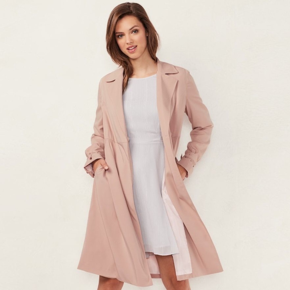 LC Lauren Conrad: Blush Trench Coat, XS